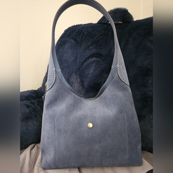 NEW Coach Light Denim color suede Brooklyn 28 - Picture 2 of 4